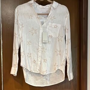 Rails White Star Patterned Shirt. Size X Small. Perfect Condition